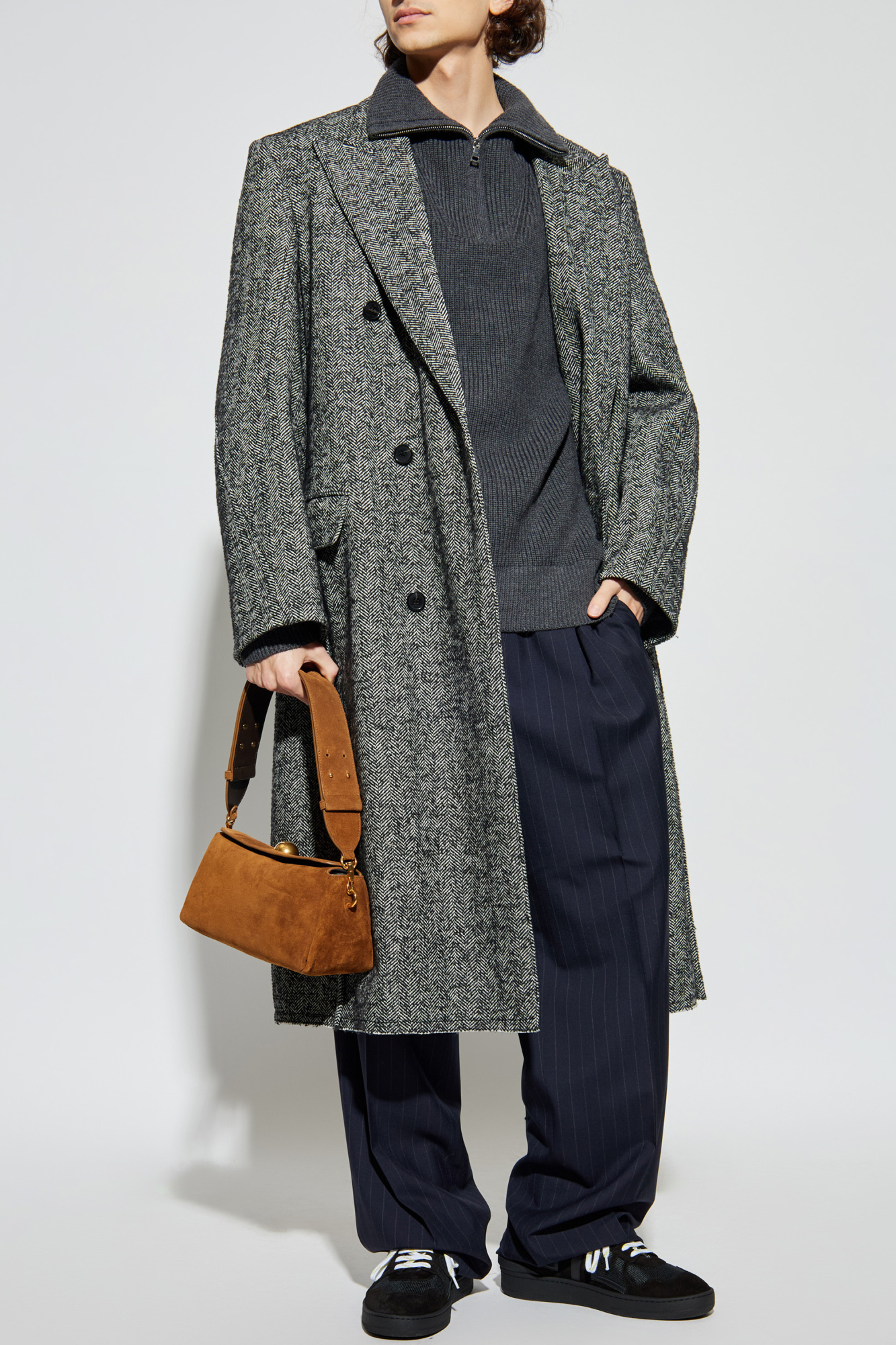 LANVIN　最上級ウール Lanvin Herringbone pattern coat | Men's | Vitkac